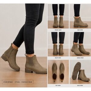 Buffalo David Bitton Anna Womens Size 7 Brown Chelsea Boot Memory Foam New.